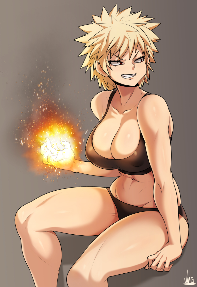 This is a pixiv picture whose title is Katsuki Bakugo / 爆豪勝己 (TS).