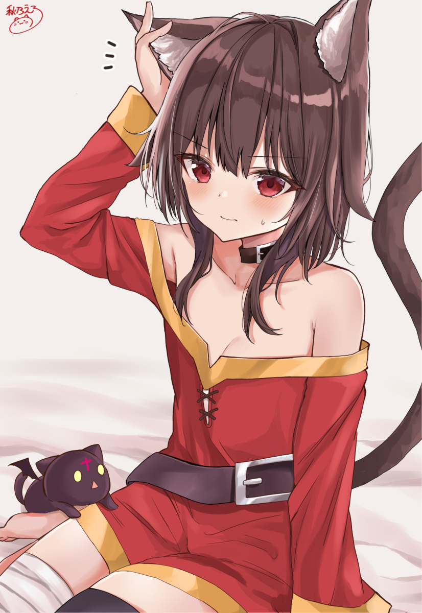 This is a pixiv picture whose title is 猫耳めぐみん.