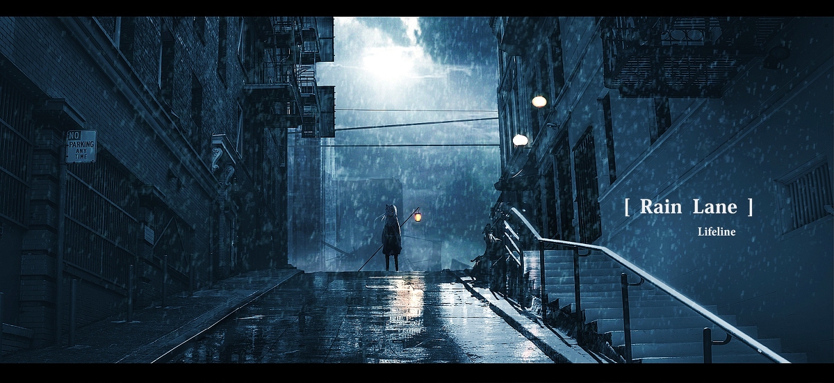 This is a pixiv picture whose title is 雨巷.