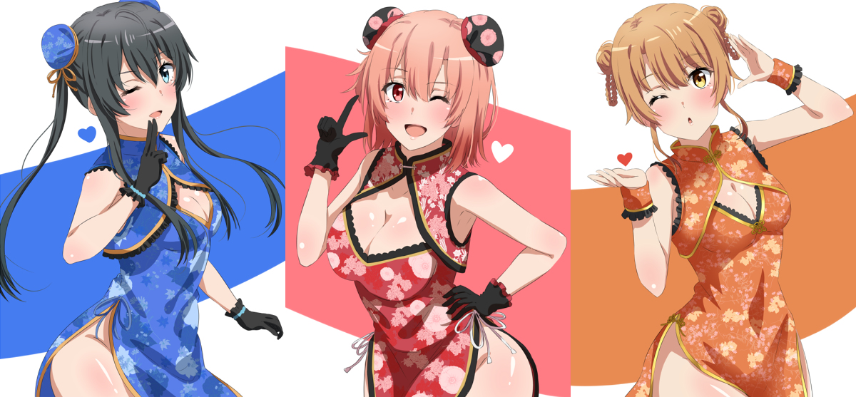 This is a pixiv picture whose title is チャイナドレス♡俺ガイル.