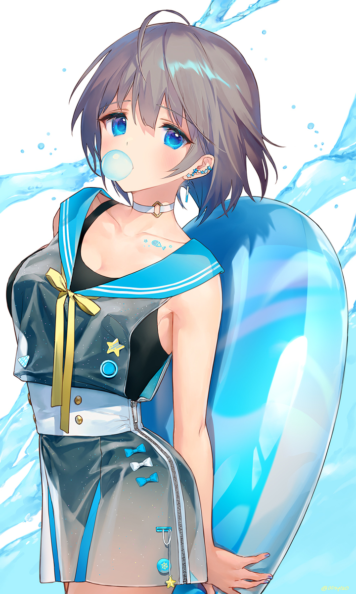 This is a pixiv picture whose title is 水色.