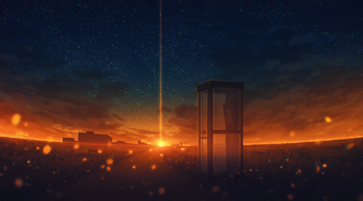 This is a pixiv picture whose title is Forgotten phone booth.