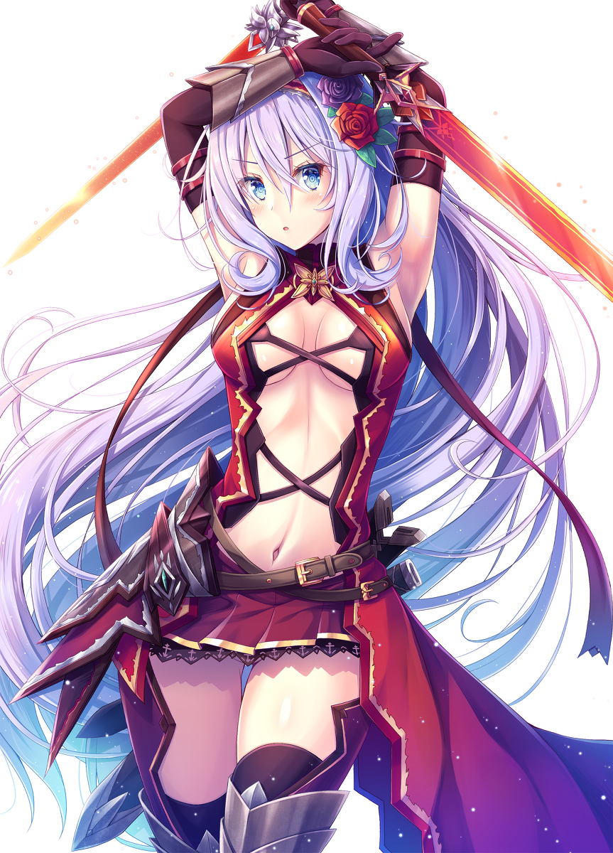 This is a pixiv picture whose title is 魔法剣士.