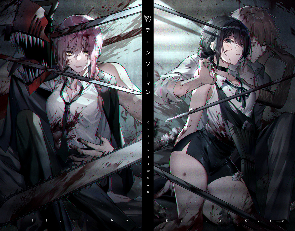 This is a pixiv picture whose title is 女と犬とネズミ.