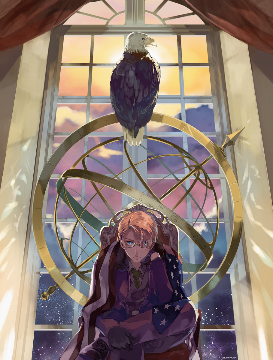 This is a pixiv picture whose title is 超大国の夜明け.