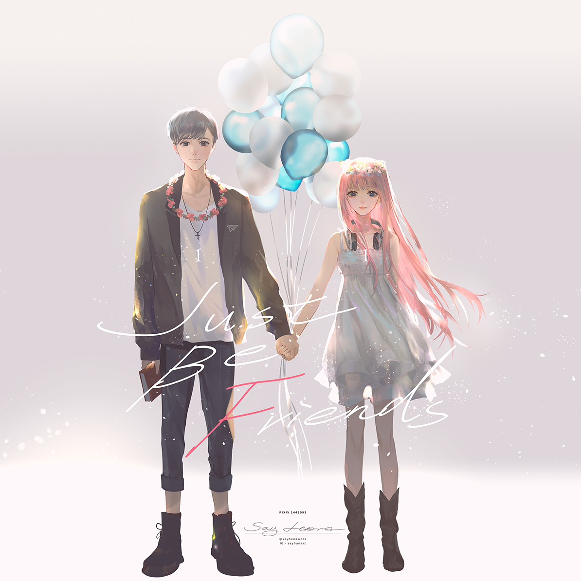 This is a pixiv picture whose title is Just Be Friends 1+1.