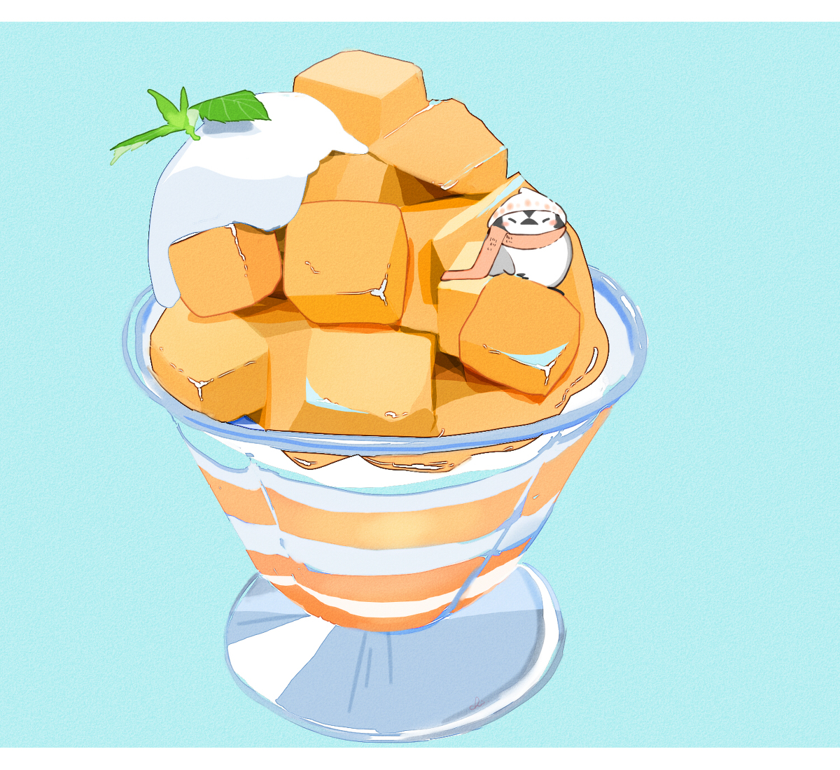 This is a pixiv picture whose title is マンゴーサンデー.