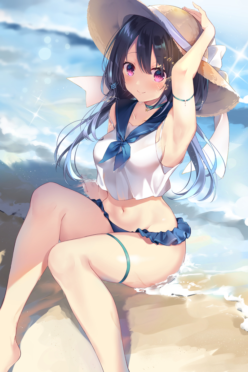 This is a pixiv picture whose title is 海.