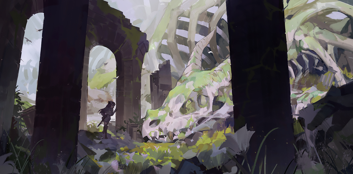 This is a pixiv picture whose title is remnants.