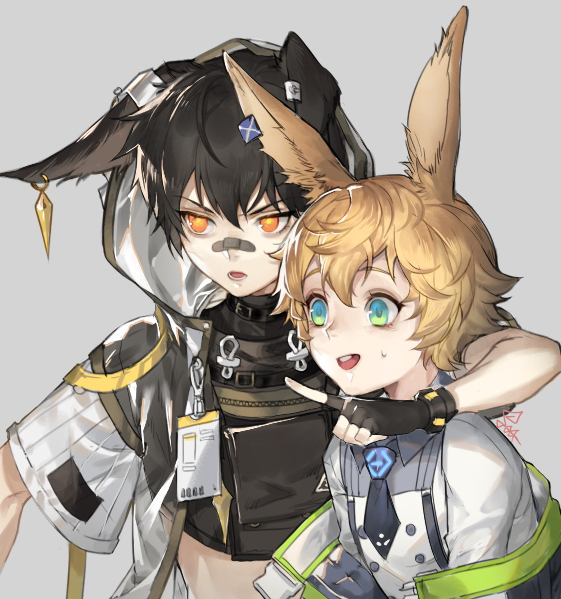 This is a pixiv picture whose title is 贴贴.