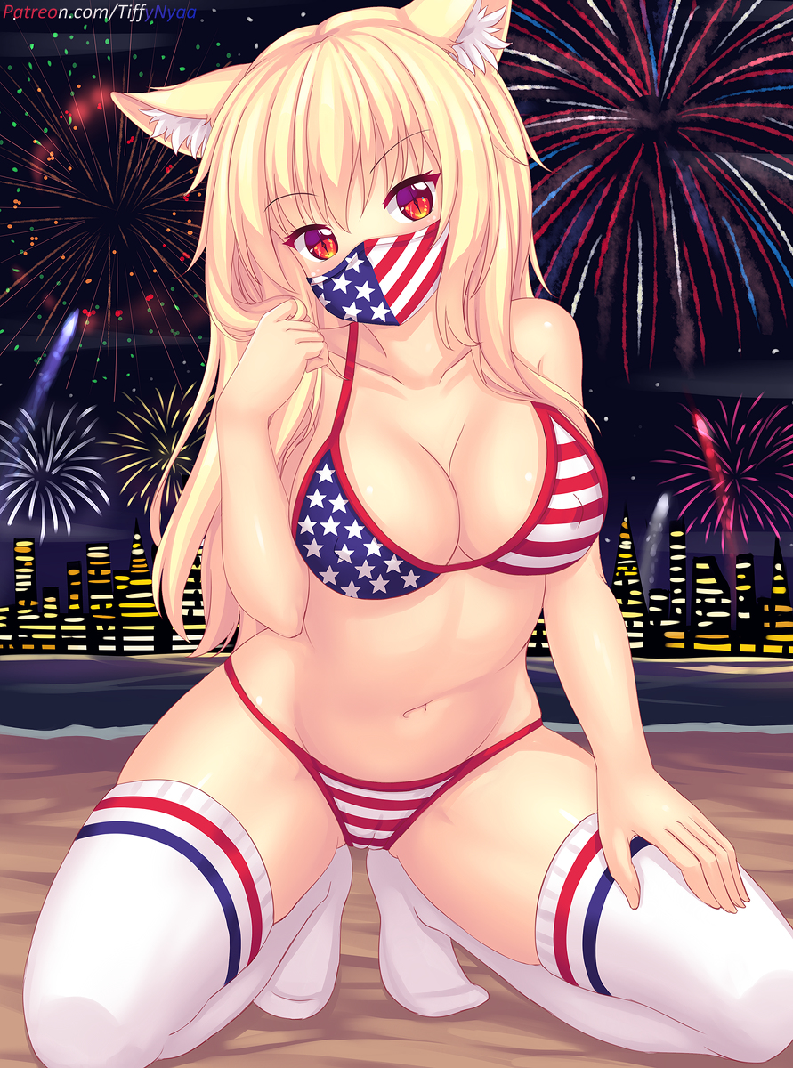 This is a pixiv picture whose title is Happy 4th of July!!!.