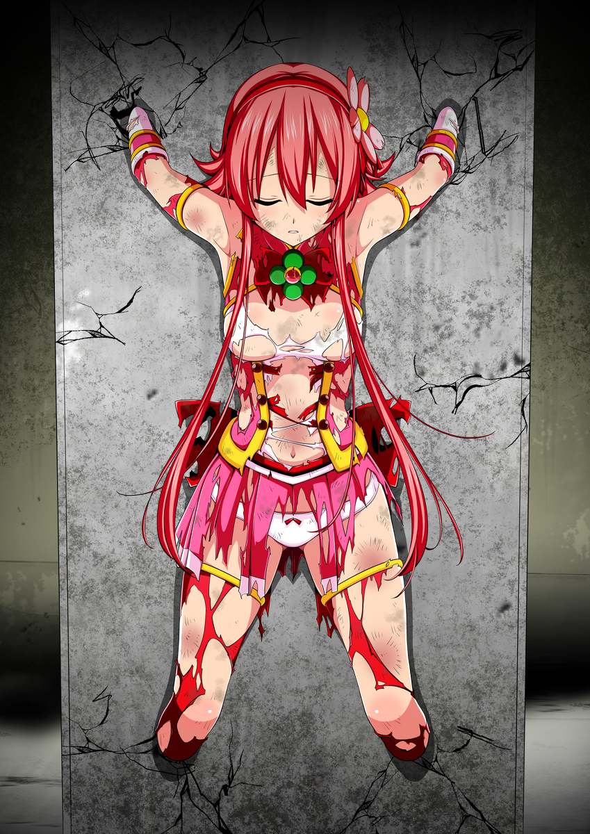 This is a pixiv picture whose title is クローバーローゼ石化ピンチアレンジ.