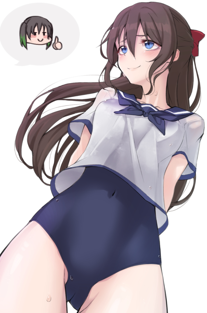 This is a pixiv picture whose title is 先輩が変態な後輩.
