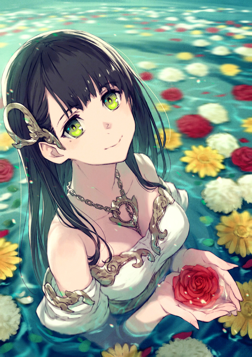 This is a pixiv picture whose title is Flower x Water.