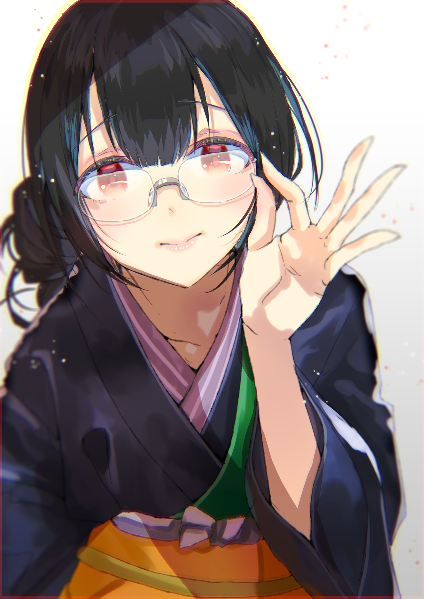 This is a pixiv picture whose title is めがね凛世.