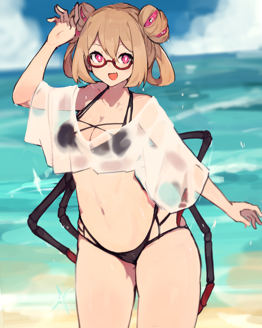 This is a pixiv picture whose title is 水着他.