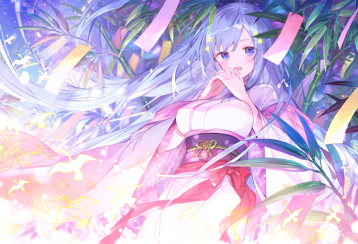 This is a pixiv picture whose title is 星に願いを.