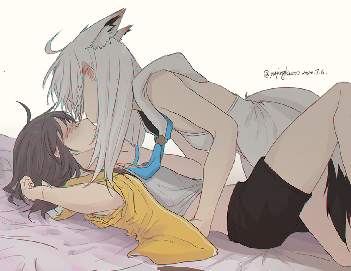 This is a pixiv picture whose title is 夏色吹雪「前の続き」.
