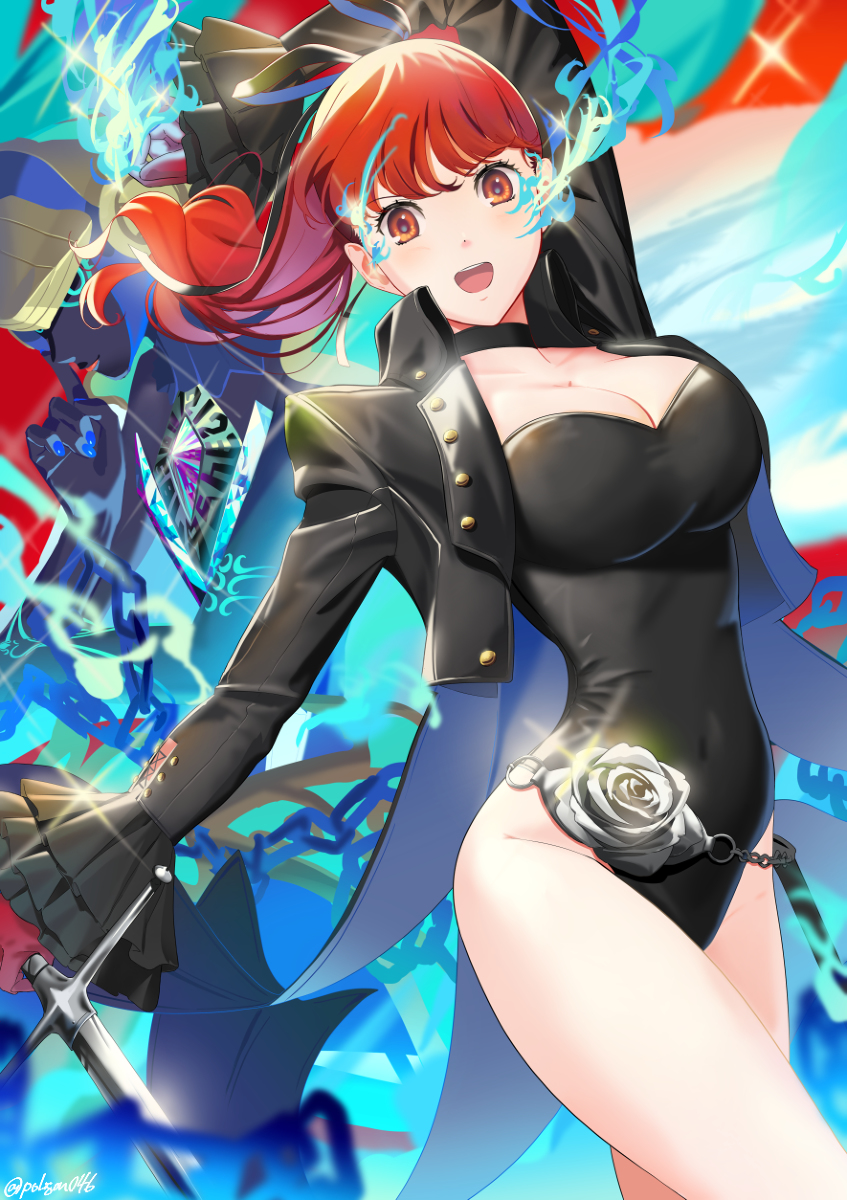 This is a pixiv picture whose title is 「踊りましょう！」.