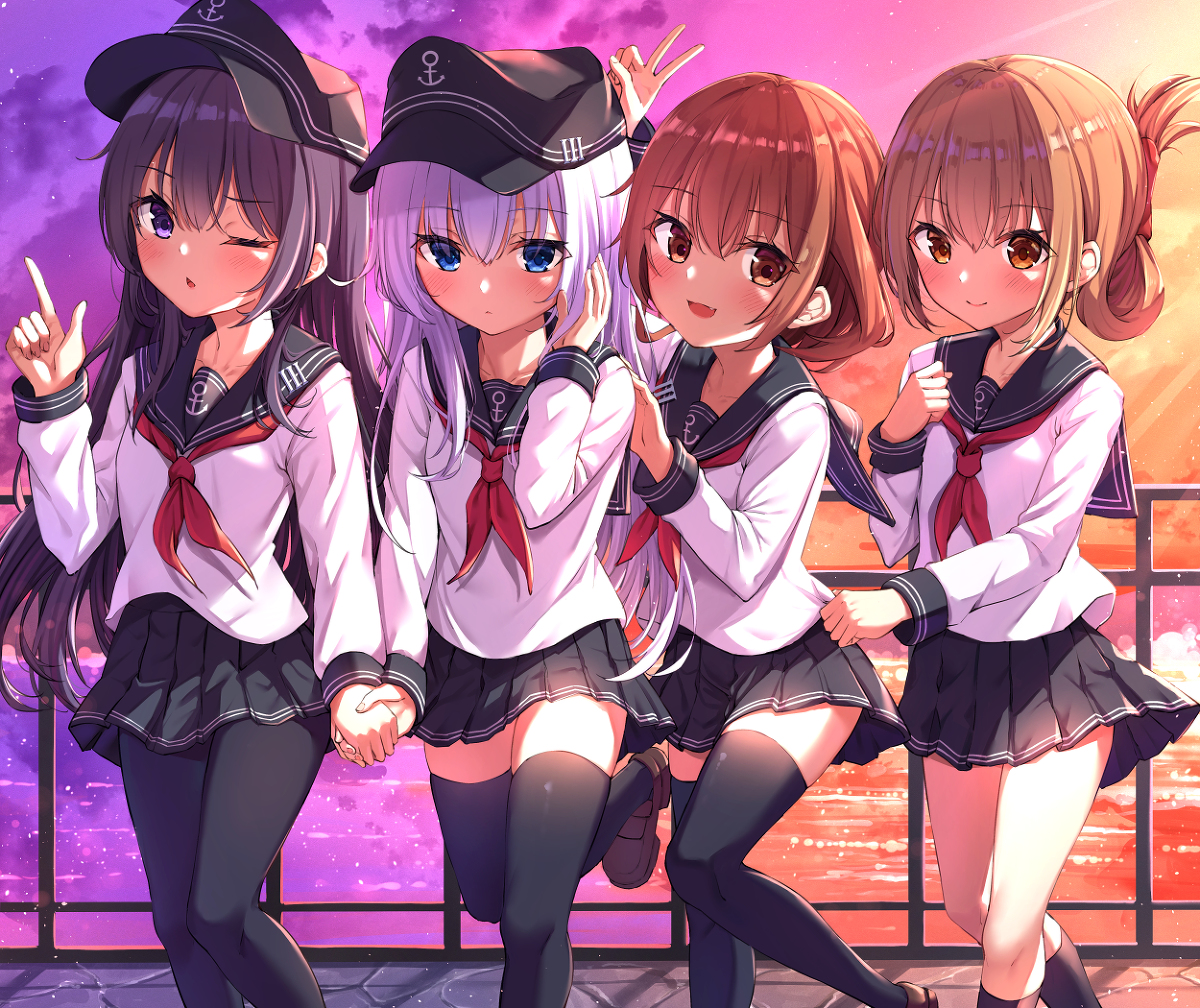 This is a pixiv picture whose title is 第六駆逐隊.