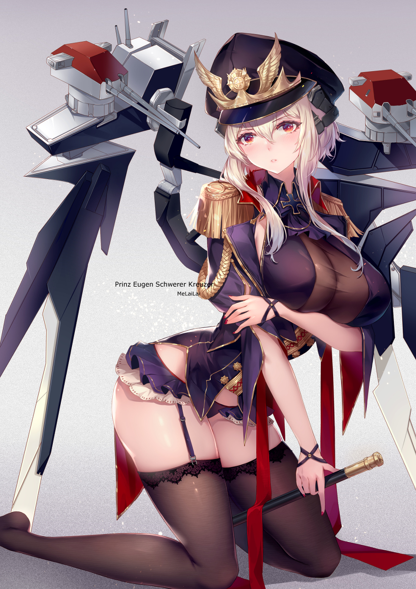 This is a pixiv picture whose title is 苍蓝誓约  欧根亲王.