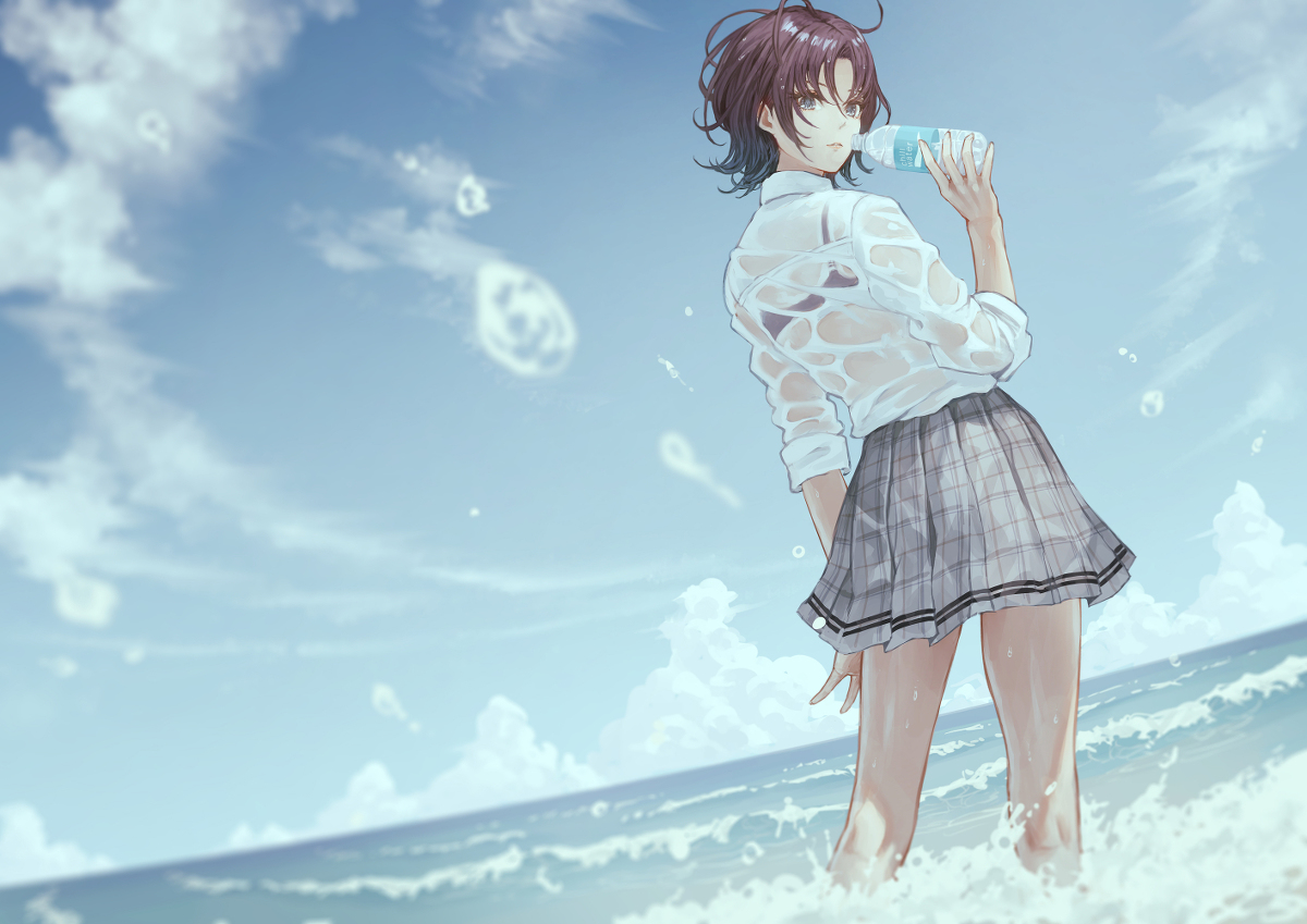 This is a pixiv picture whose title is 浅倉が出てるCM.