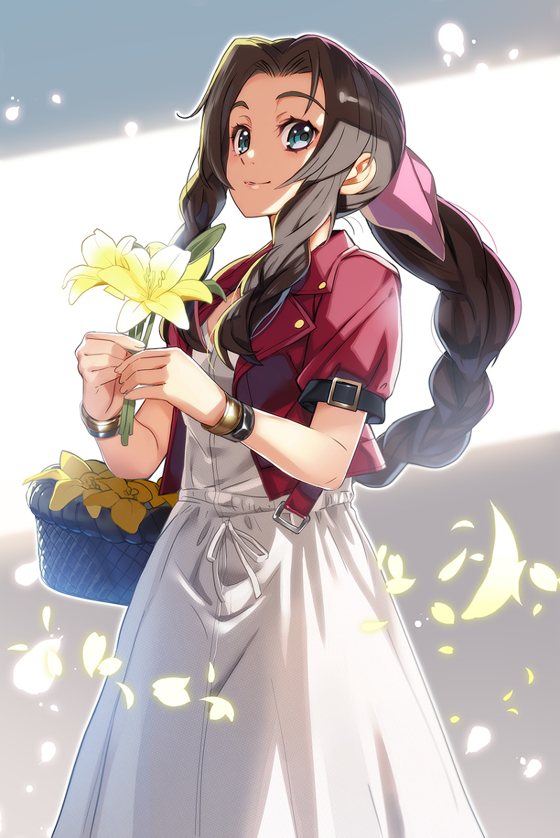 This is a pixiv picture whose title is 花売り.