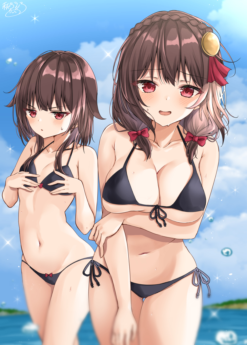 This is a pixiv picture whose title is めぐゆん in summer！.