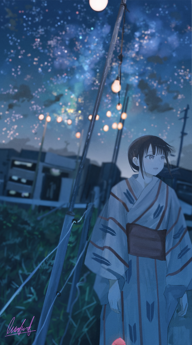 This is a pixiv picture whose title is 夏に願う.