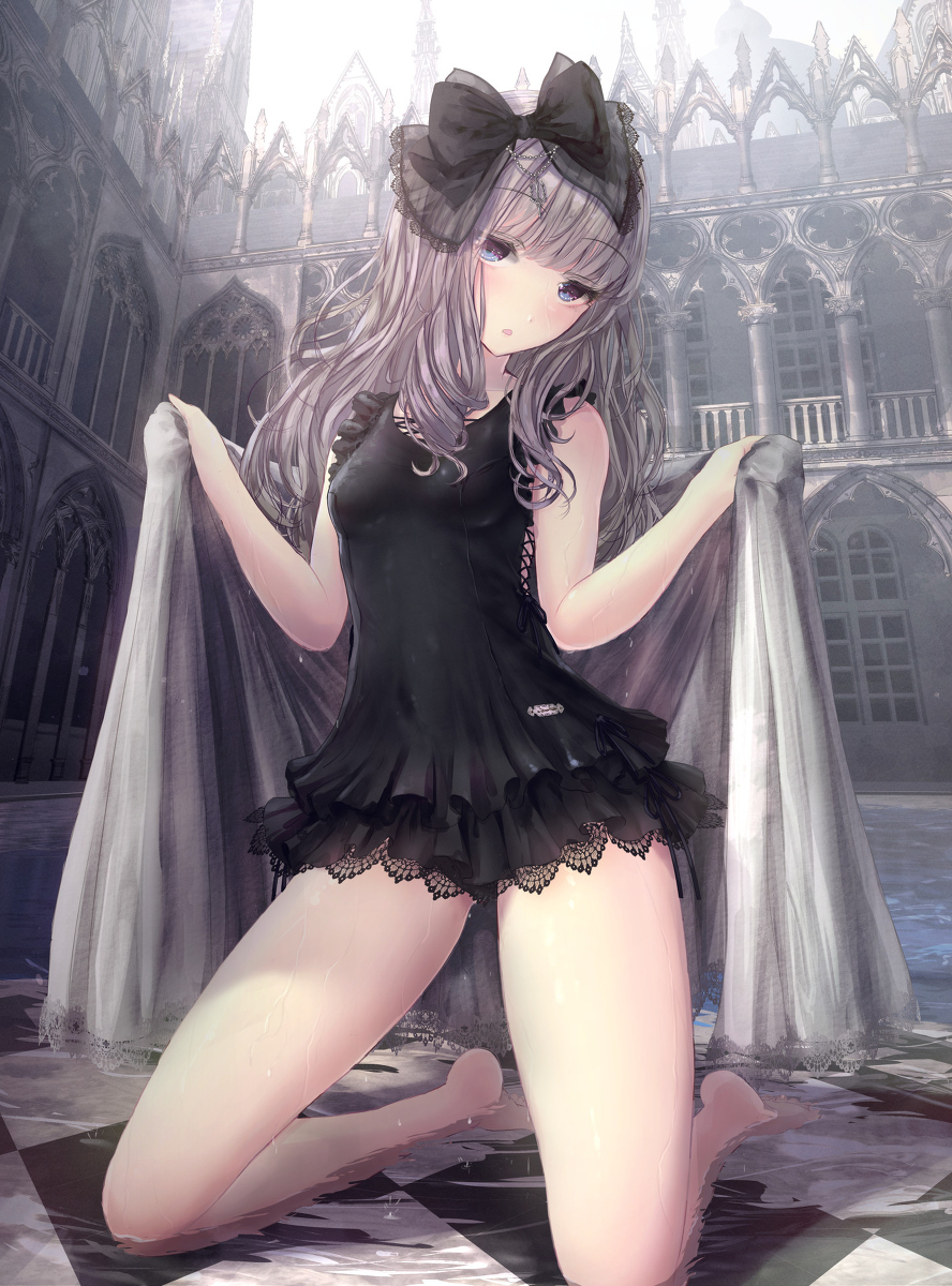This is a pixiv picture whose title is ゴシック水着.