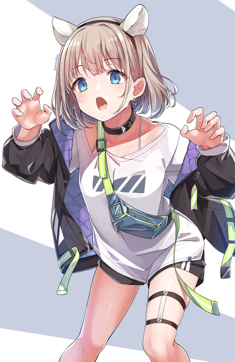 This is a pixiv picture whose title is 猫耳あさひちゃん.