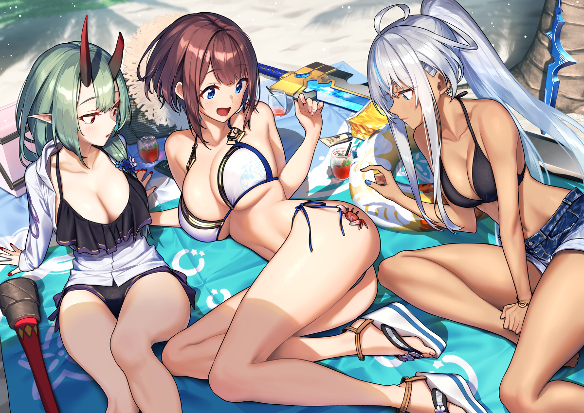 This is a pixiv picture whose title is 良い匂いするビーチ.