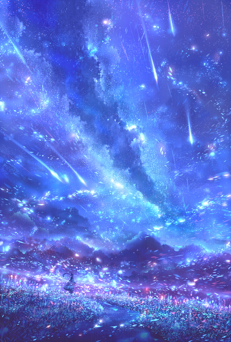 This is a pixiv picture whose title is 夜風に導かれて.