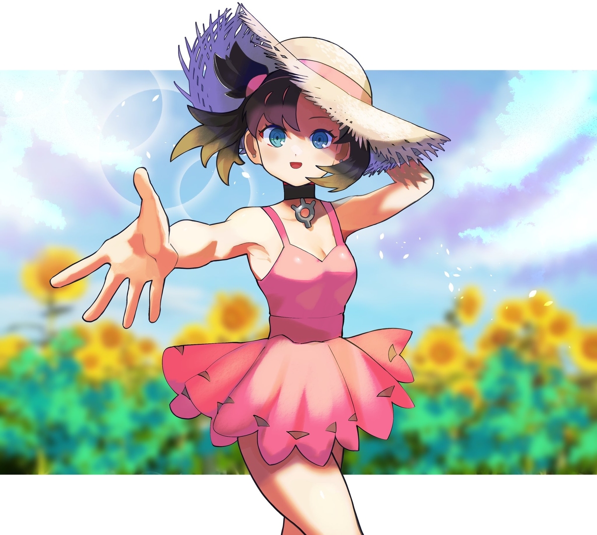 This is a pixiv picture whose title is 麦わら帽子のマリィ.