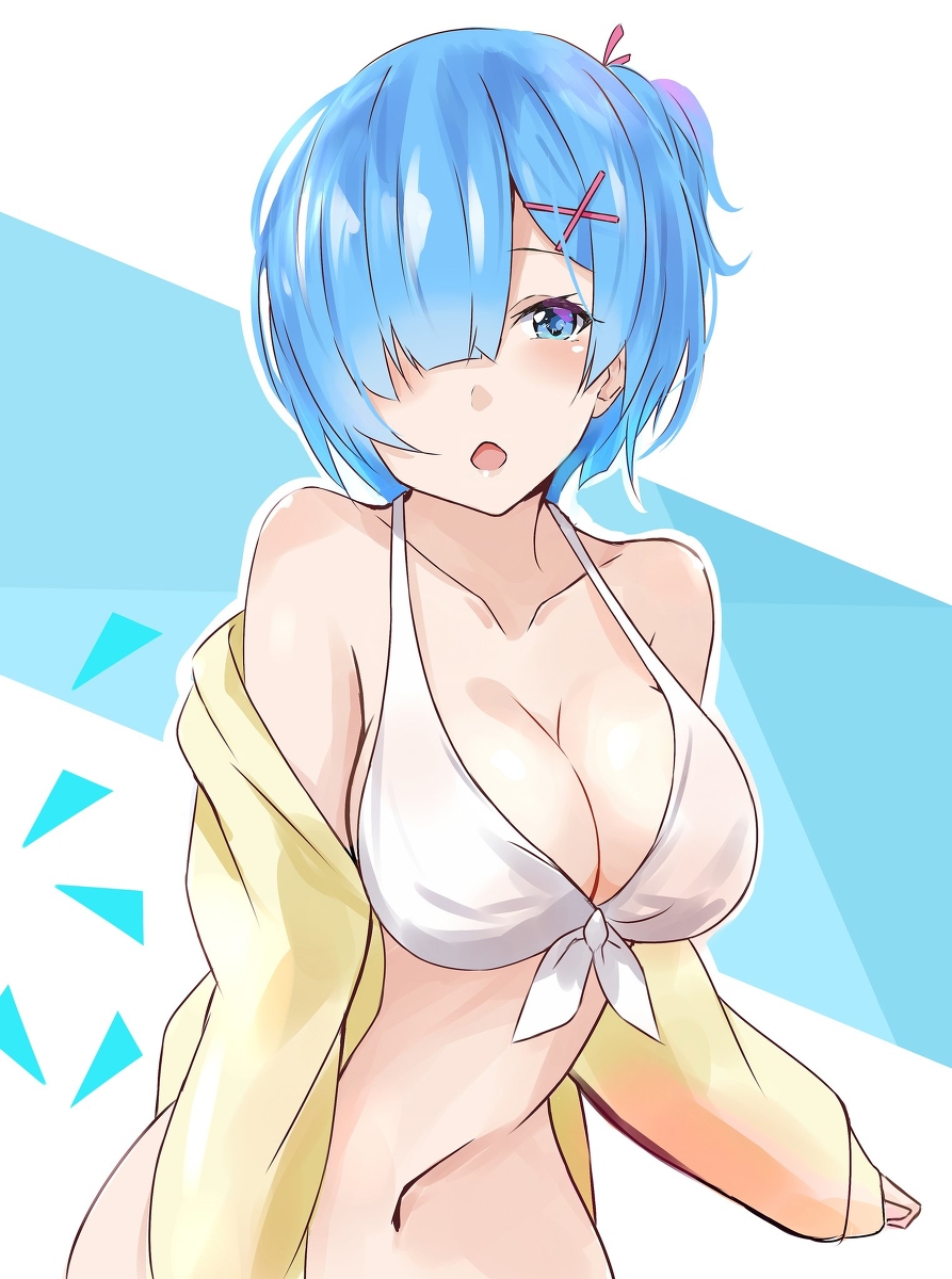 This is a pixiv picture whose title is 水着レム.