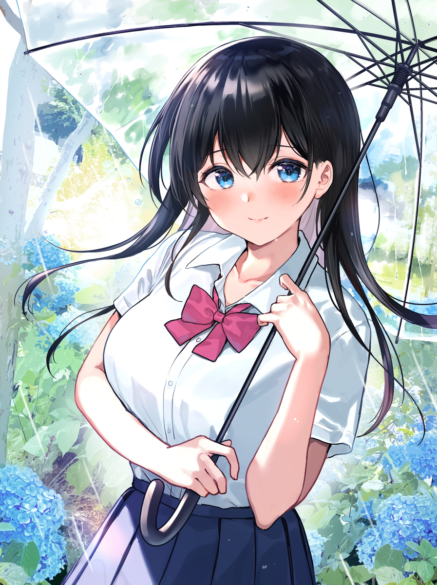 This is a pixiv picture whose title is 憂鬱な雨の日もきみと一緒なら.