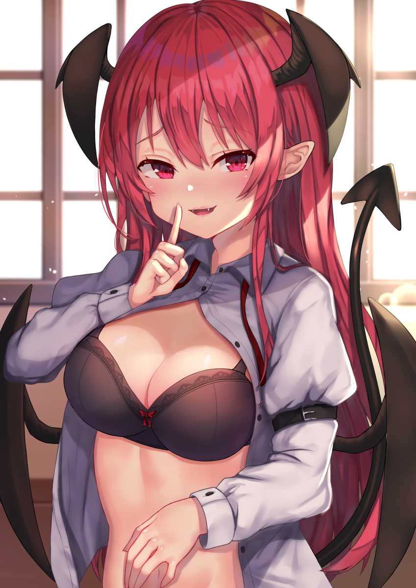 This is a pixiv picture whose title is 小悪魔「二人だけの秘密ですよ」.