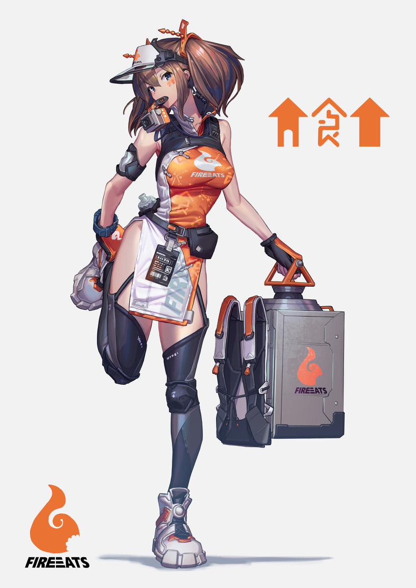 This is a pixiv picture whose title is FIRE EATS delivery.