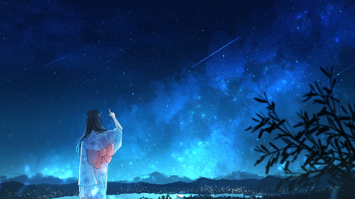 This is a pixiv picture whose title is ｢夏夜に一等星｣.