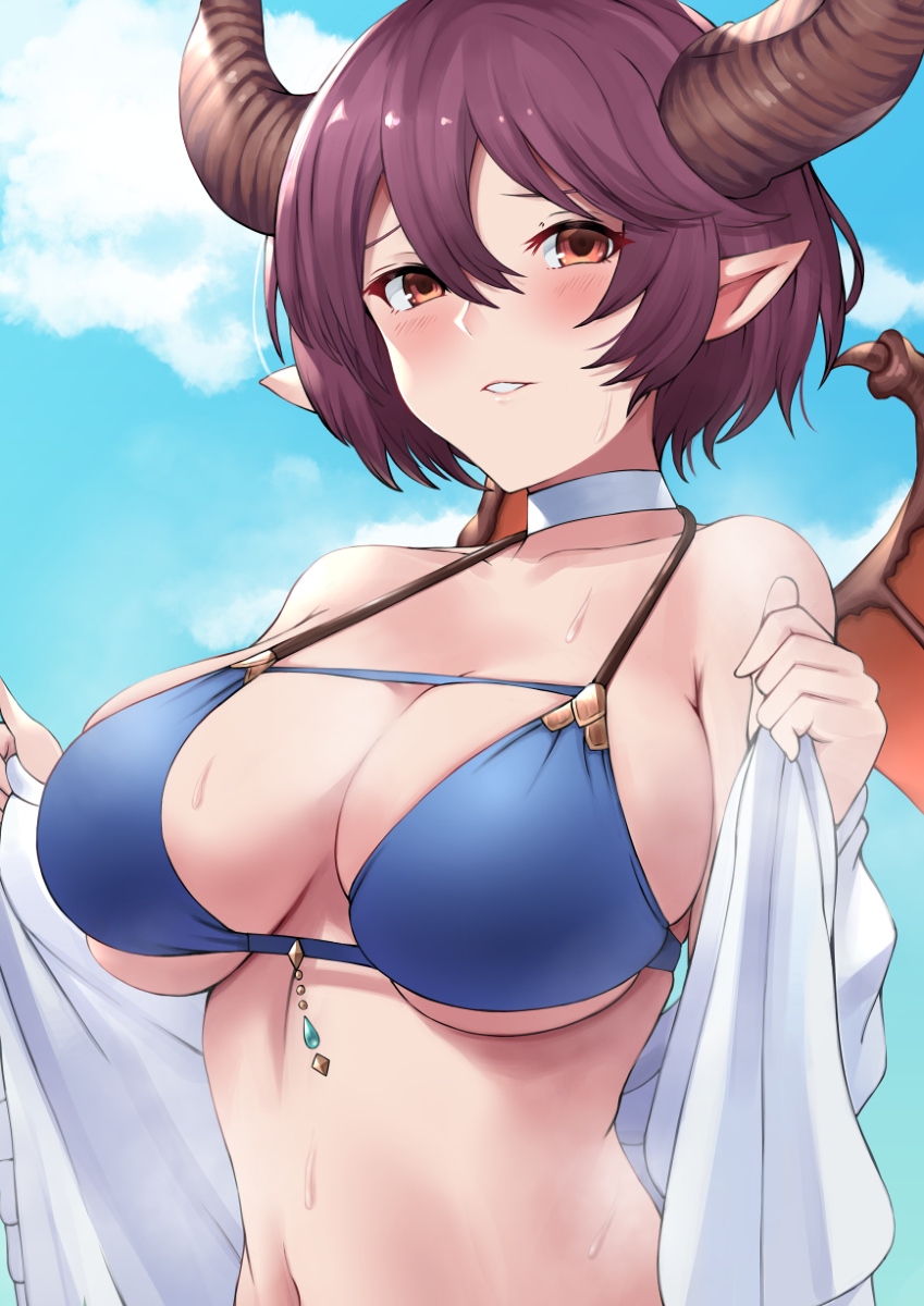This is a pixiv picture whose title is 水着グレア.
