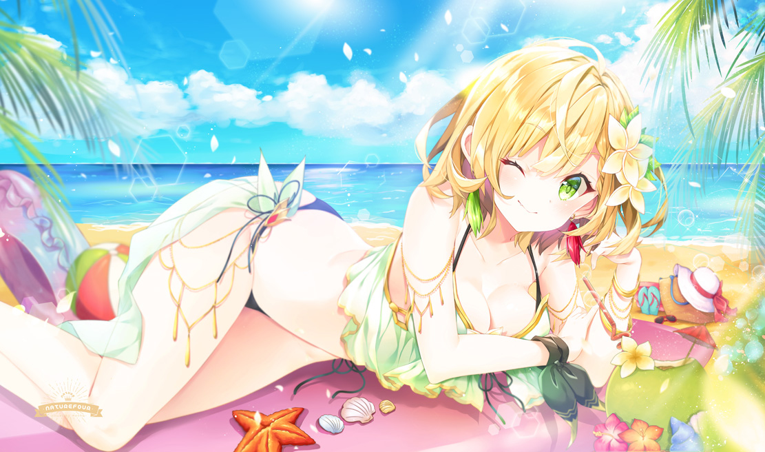 This is a pixiv picture whose title is 水着シャル.