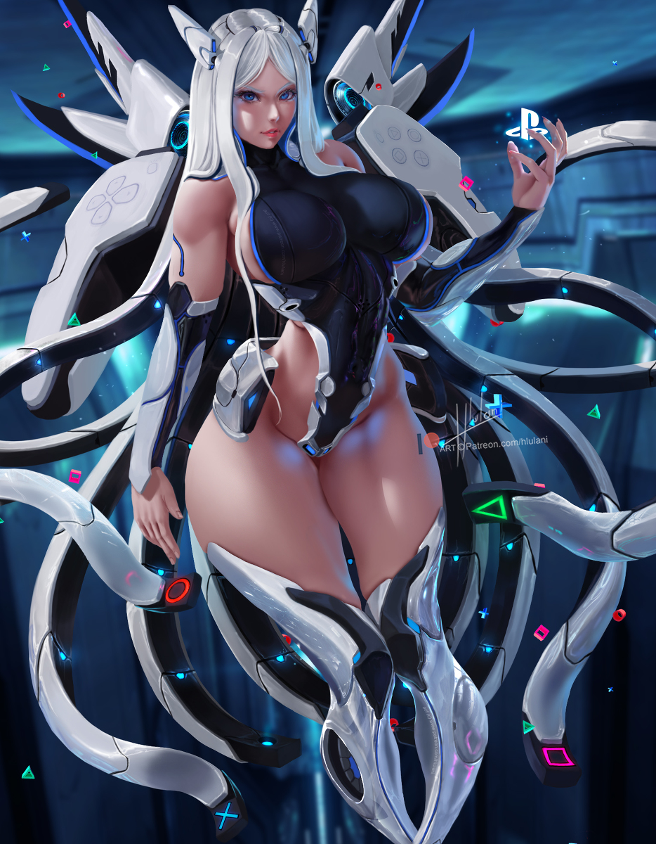 This is a pixiv picture whose title is ps5-chan.