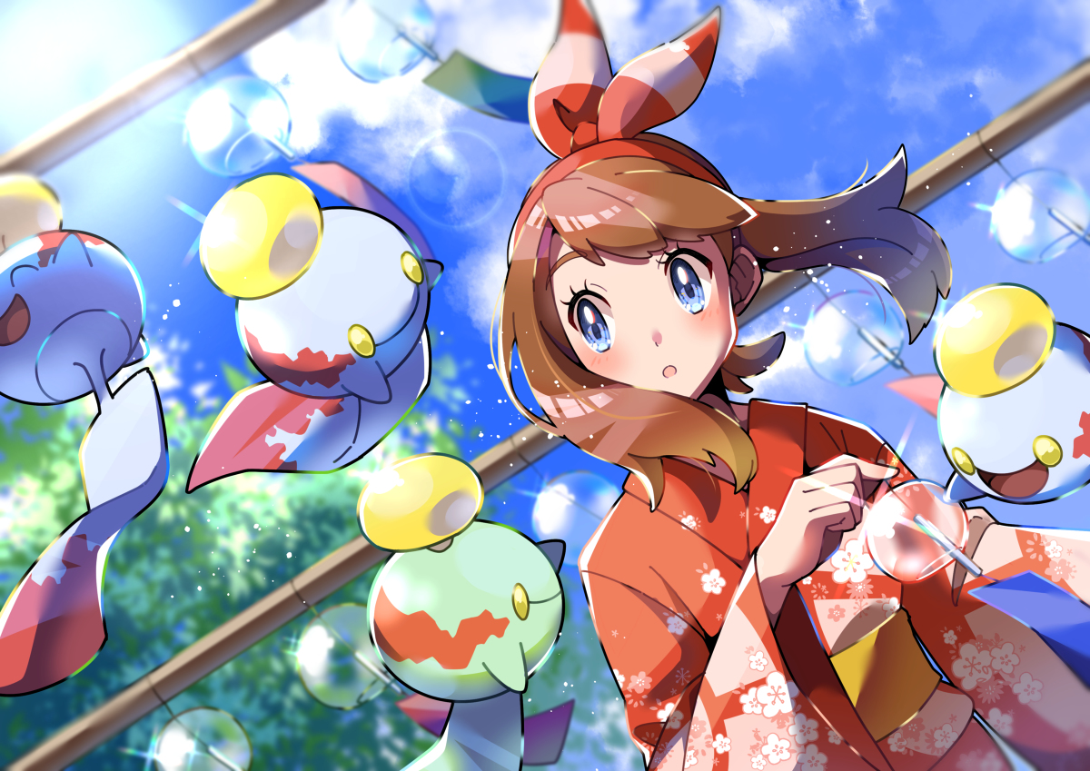 This is a pixiv picture whose title is 【夏を感じるポケモンイラスト】「鈴」.