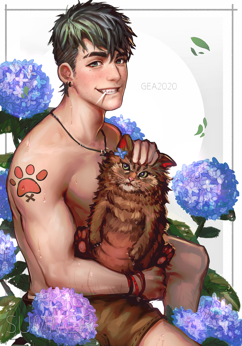 This is a pixiv picture whose title is SUMMER.