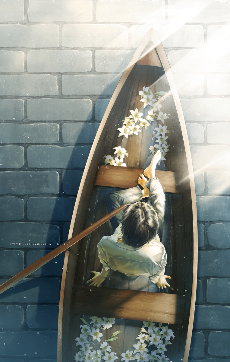This is a pixiv picture whose title is departure.