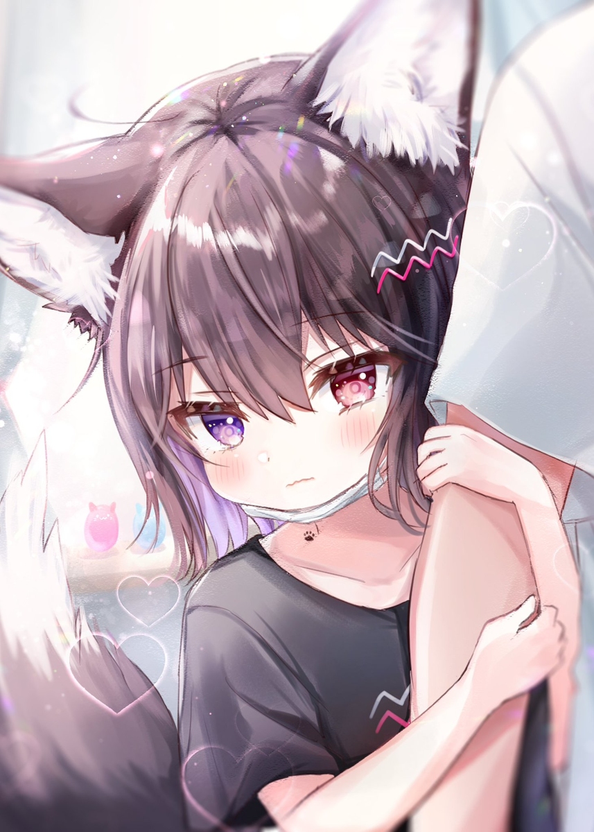 This is a pixiv picture whose title is けもみみは甘えたい.