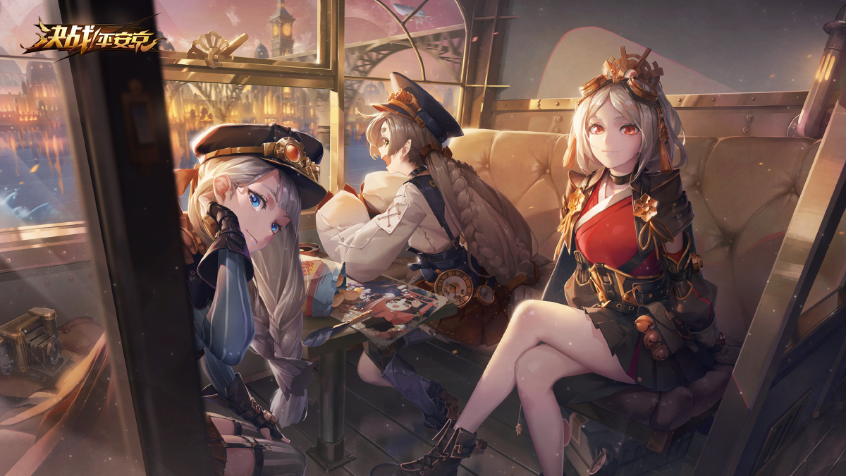 This is a pixiv picture whose title is Steampunk 花火祭 決戦平安京.