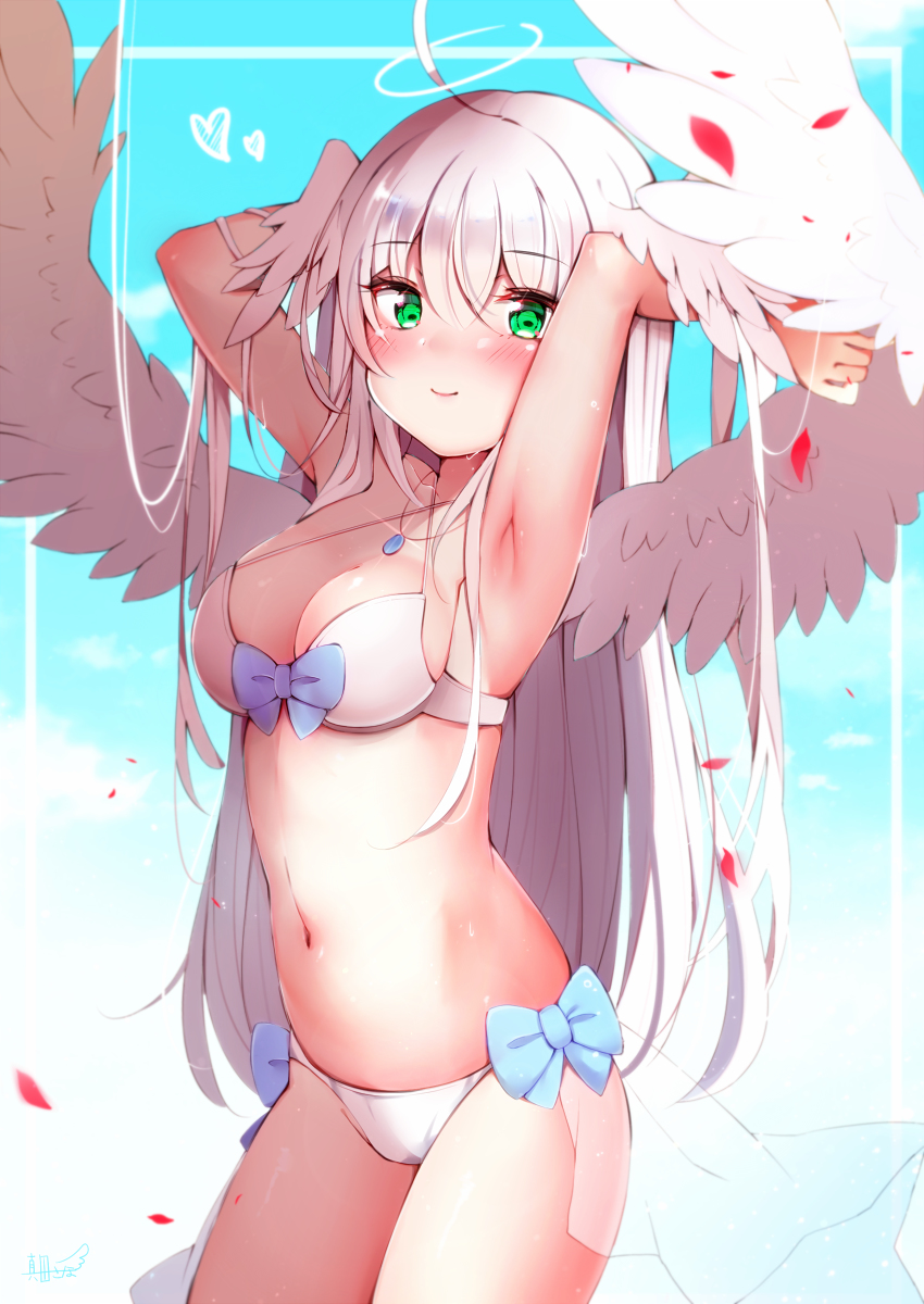 This is a pixiv picture whose title is 天使のなつやすみ.