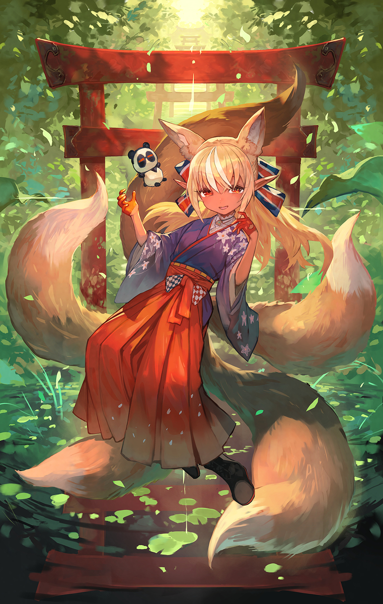This is a pixiv picture whose title is 不知火狐.