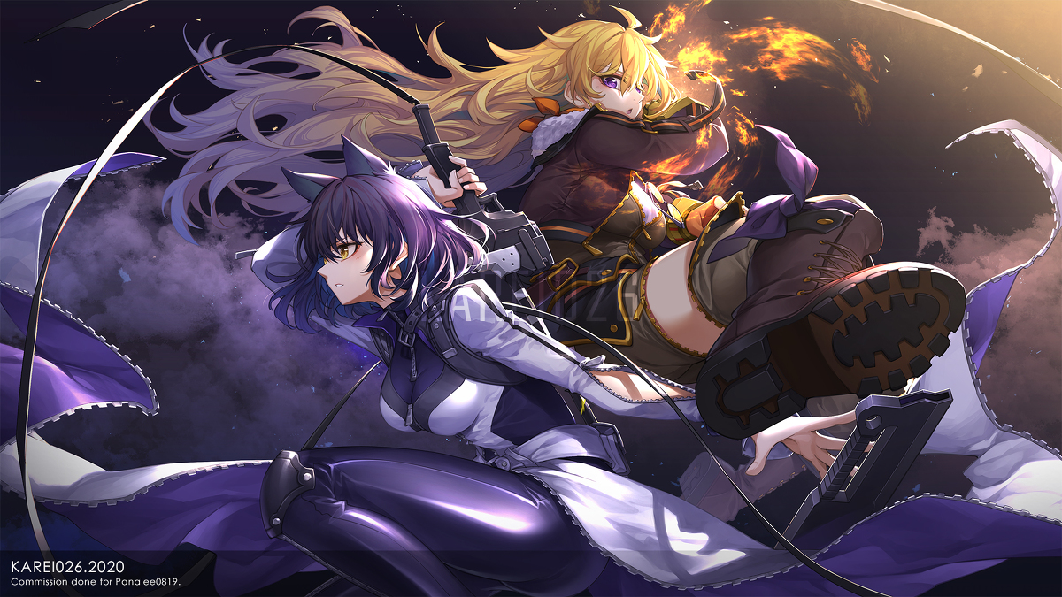 This is a pixiv picture whose title is RWBY bumbleby.